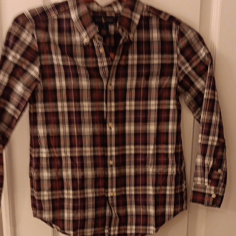 Plaid Button-Up Shirt